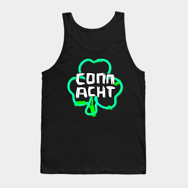 Connacht, Paddy's Day Irish Shamrock Tank Top by badlydrawnbabe